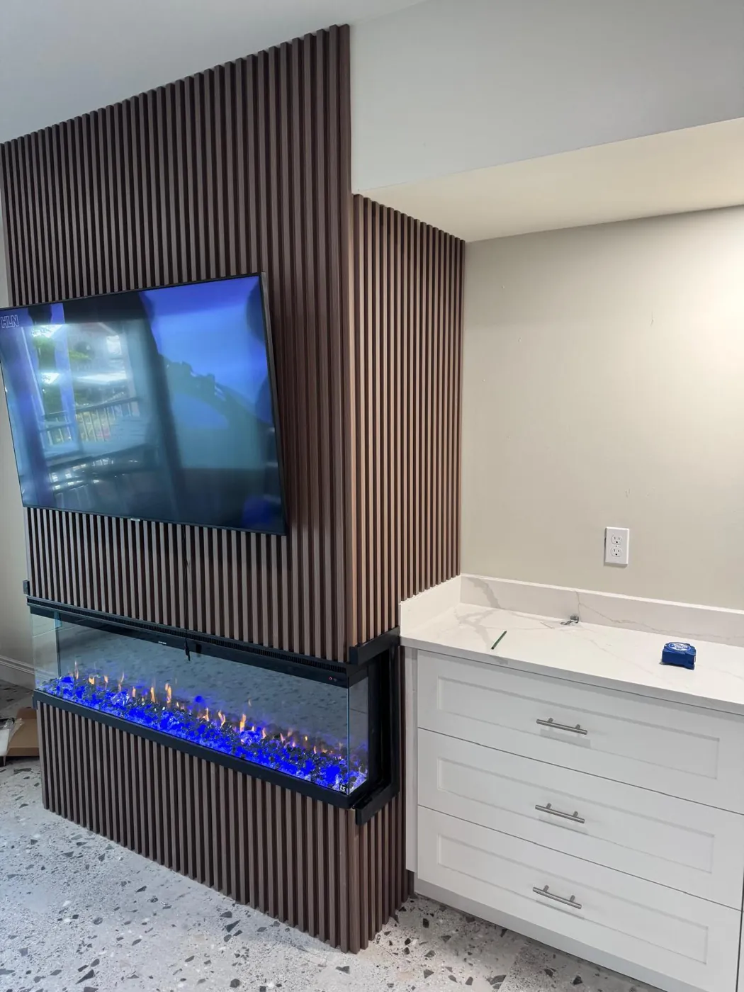Interior wall and room painting in a Lakewood Ranch living room